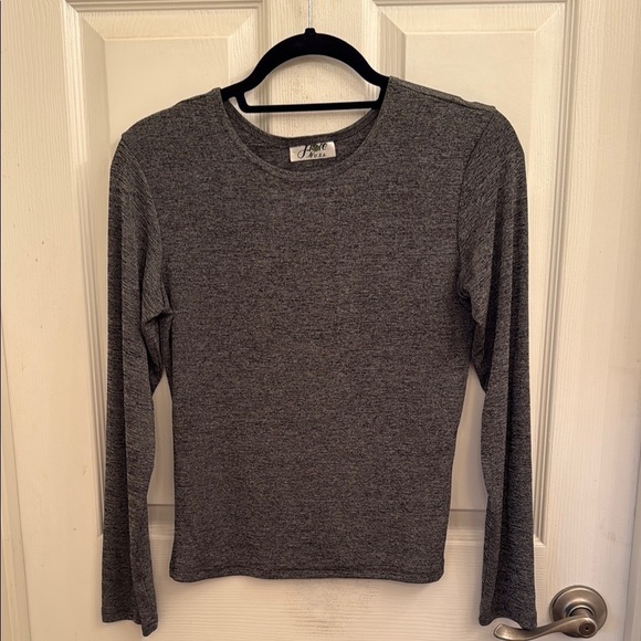 Fiore USA Tops - Elegant Black and Silver Shimmery Blouse Top